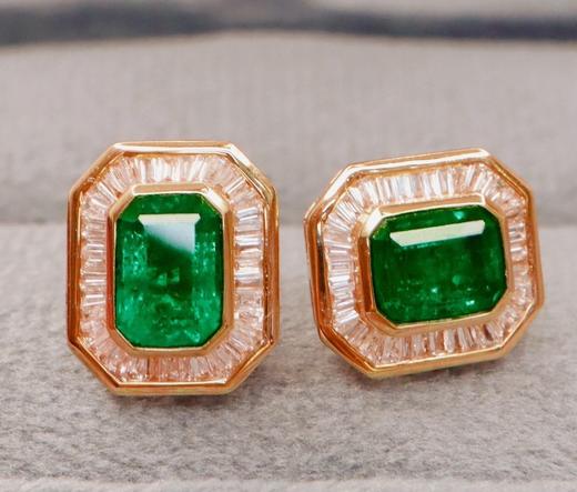 1.75ct 祖母绿耳钉 商品图1