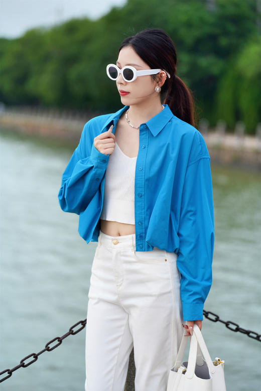 臣禾免烫花苞衬衫JZ243040175 商品图2