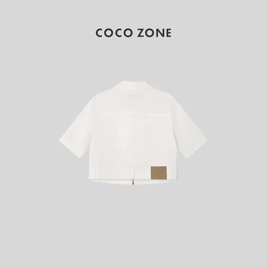 COCO ZONE 时尚POLO领拉链式设计短款上衣  23C18666 商品图5