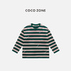 COCO ZONE 100棉条纹撞色长袖T恤休闲圆领上衣CC2B1228 商品缩略图0