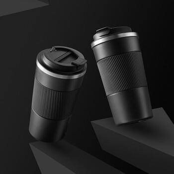 Vanow保温杯咖啡杯便携男女学生不锈钢车载随手水杯子 耶加白 商品图0