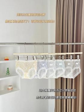 专柜在售！🔥美到窒息！高端蕾丝网纱碎花内裤一盒6条🤑49.9秒杀！专柜原价¥𝟵𝟵一盒！某音热销16W➕！！  沁氧女神【梦幻碎花桑蚕丝内裤】