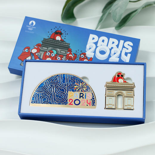 【正版授权】2024年巴黎奥运会·凯旋门吉祥物冰箱贴 商品图0