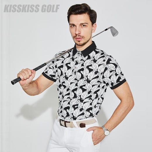 奥地利KKG男士印花短袖Polo衫活动期间买2件发3件 商品图1