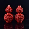 【福禄花开】漆雕葫芦摆件一对ZX2406120 商品缩略图1