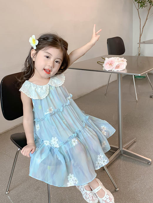 【YW】无忧购儿童韩系公主洋气背心碎花连衣裙X9083（截单后7天发货)25年清仓捡漏 商品图4