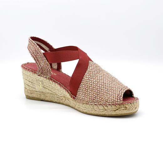 西班牙原产手工制作时尚轻便超舒适女款草编鞋 341D-红色 商品图1