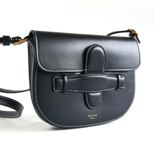 【95新】CELINE思琳 黑色全皮马鞍包单肩斜挎包 女士 010724NJS07 商品图2