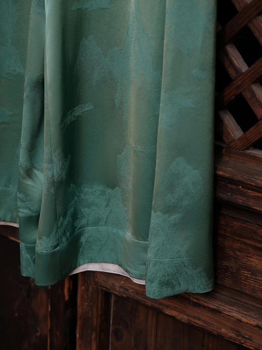 STJINGx凯喜雅x故宫|千里江山玥升阔腿裤-铜青(不退不换) 商品图2