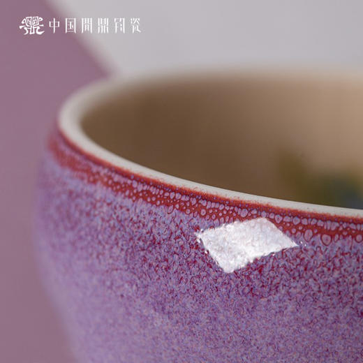 问鼎钧瓷鹅黄青花平口杯（鱼游濠水）（缺货） 商品图3