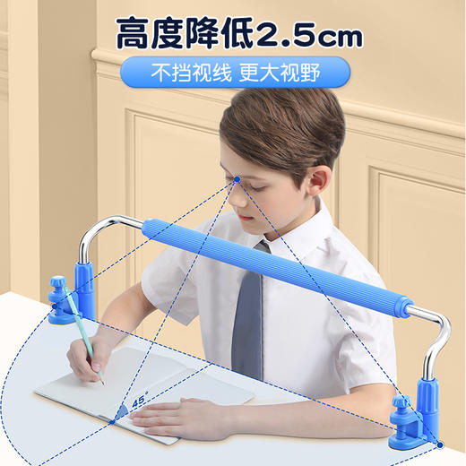 猫太子坐姿加长护栏矫正器杆防近视写字架小学生学习写作业坐姿防低头防驼背神器儿童视力纠正姿势支架书桌款 商品图4