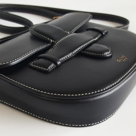 【95新】CELINE思琳 黑色全皮马鞍包单肩斜挎包 女士 010724NJS07 商品图6