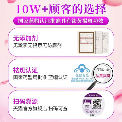 【祛黄褐斑，白净容颜】紫一玫瑰花红花葡萄籽提取物片 60片/瓶 商品图4