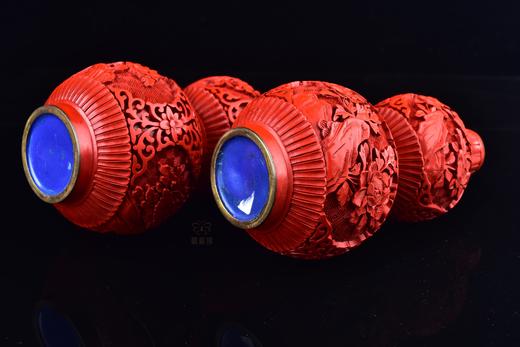 【福禄花开】漆雕葫芦摆件一对ZX2406120 商品图4