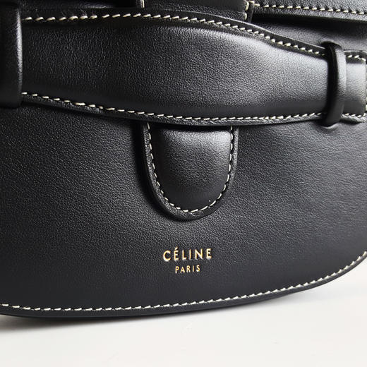 【95新】CELINE思琳 黑色全皮马鞍包单肩斜挎包 女士 010724NJS07 商品图8