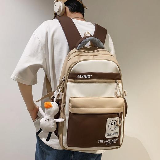 【超大容量！潮流双肩包书包】轻松存放课本、笔记本、文具等学习用品，高中学生斜垮包开学季L六一儿童节礼物 商品图1