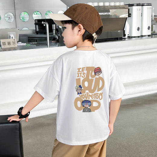 男童短袖t恤夏季2024新款儿童上衣帅气时髦男大童装半袖体恤夏款 商品图1