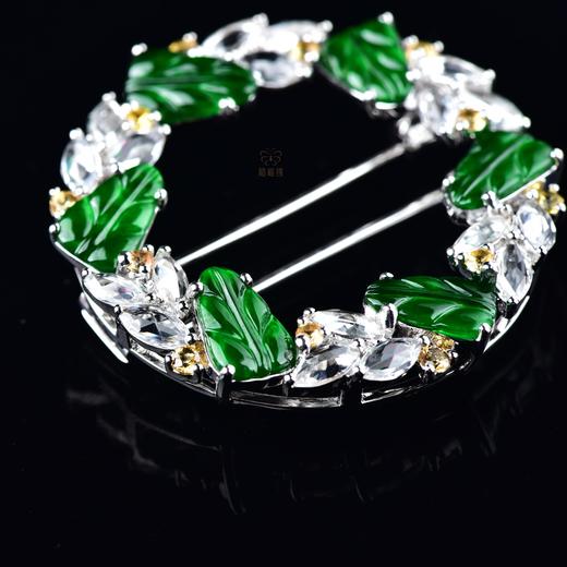 【爱无限】绿翠叶花环胸针-XZ12309050 商品图4