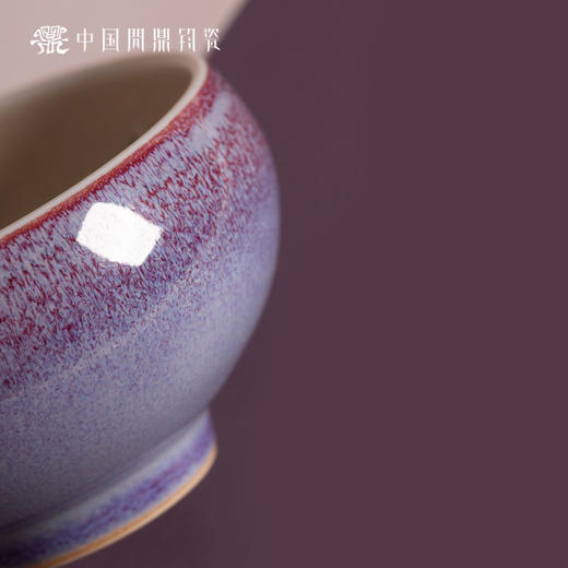 问鼎钧瓷鹅黄青花平口杯(鱼游春水)单杯 商品图4