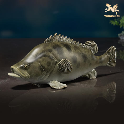 铜师傅 铜摆件《贵余》家居桌面装饰工艺品客厅鱼摆件 商品图0