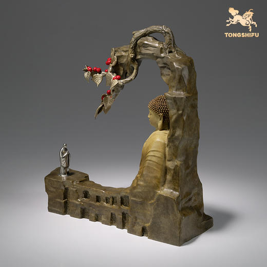 铜师傅《问佛》新国风佛像摆件 家居客厅装饰工艺品摆件 案头精品 商品图1