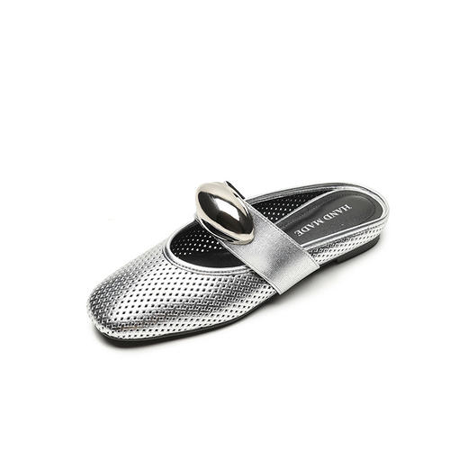 OLD-H-3258舒适平底包头凉鞋洞洞镂空大码拖鞋女夏季低跟2024款一字带洞洞鞋 商品图4