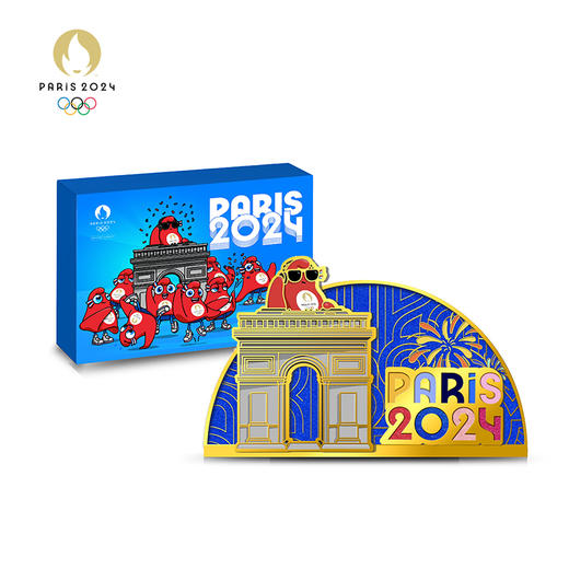 【正版授权】2024年巴黎奥运会·凯旋门吉祥物冰箱贴 商品图1