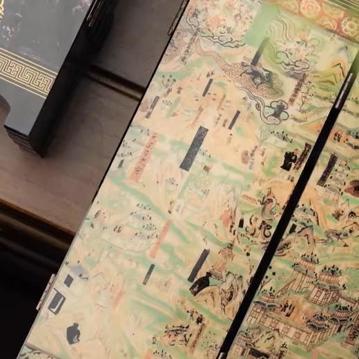 敦煌研究院 经典壁画大漆桌屏 桌面装饰摆件高级感办公室创意礼物 商品图1