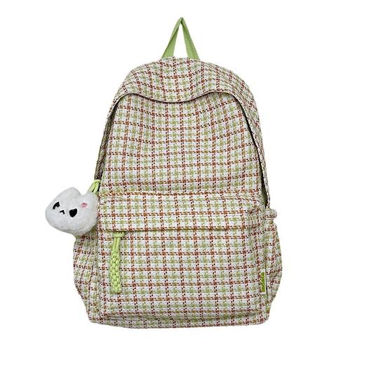 【日系ins风❗️潮流格子书包】小身材大容量，韩版时尚简约书包，男女学生书包，休闲旅行双背包，潮流新款人气情侣包包开学季常备L 商品图4