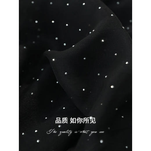COCOBELLA璀璨星河手工烫钻微透视蝙蝠袖雪纺衫开衫SN7001 商品图4
