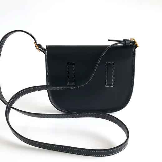 【95新】CELINE思琳 黑色全皮马鞍包单肩斜挎包 女士 010724NJS07 商品图4