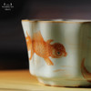 问鼎汝瓷鼎峰系列天青簪花杯（金鱼） 商品缩略图1