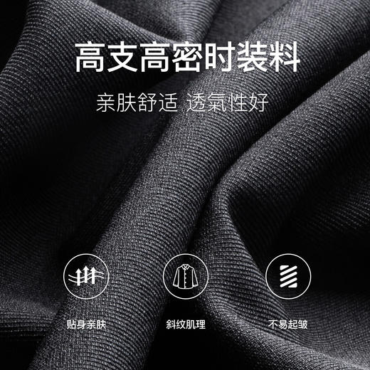 
OLrain欧芮儿法式深灰休闲裤女早秋2024新款高腰通勤直筒宽松西裤 商品图2