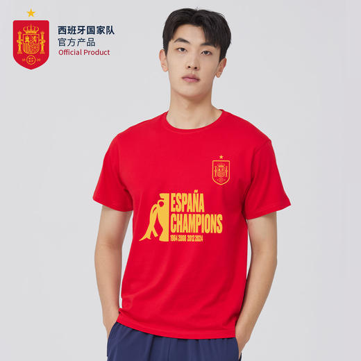 【官方正版】西班牙国家队|2024欧洲杯夺冠T恤足球迷冠军限定短袖 商品图4