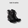 lost in echo设计师品牌小众设计感环带翘方头粗跟百搭短靴踝靴女 商品缩略图0
