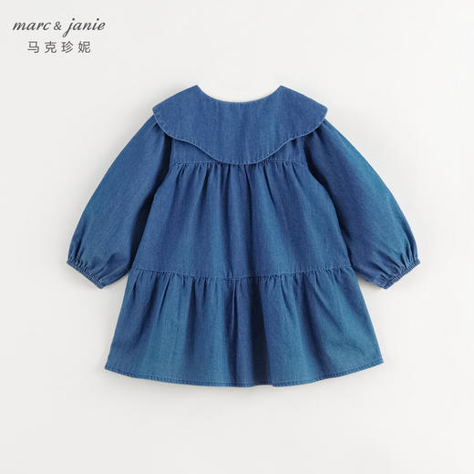 马克珍妮女童娃娃领牛仔连衣裙儿童裙子宽松A字裙秋装新款241056 商品图2