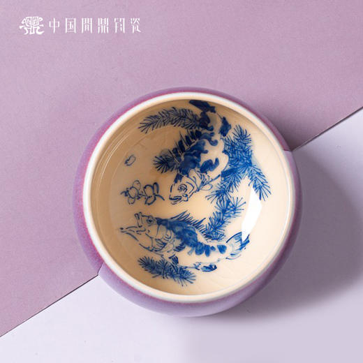 问鼎钧瓷鹅黄青花精工容华杯（丰裕） 商品图1