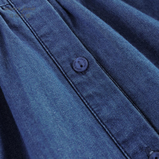 马克珍妮女童娃娃领牛仔连衣裙儿童裙子宽松A字裙秋装新款241056 商品图5