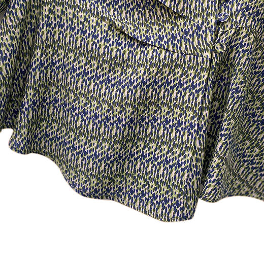 VIVIAN LIU薇薇安刘R2423007春女装新款西装领印花粘纤七分袖外套 商品图4