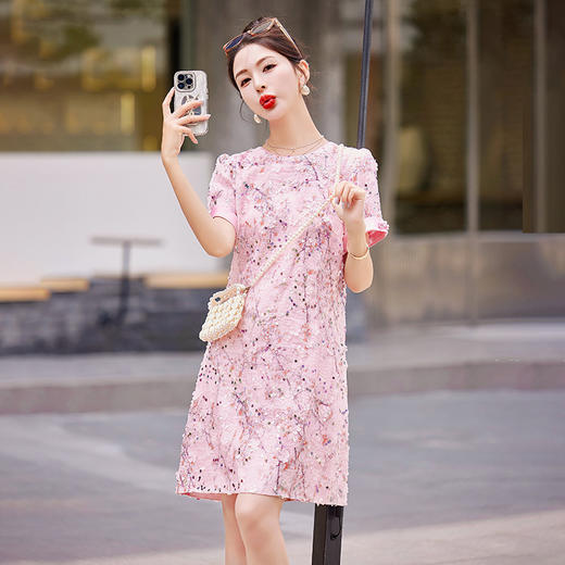 新中式刺绣重工高级感，名媛气质减龄连衣裙HMG2866 商品图2