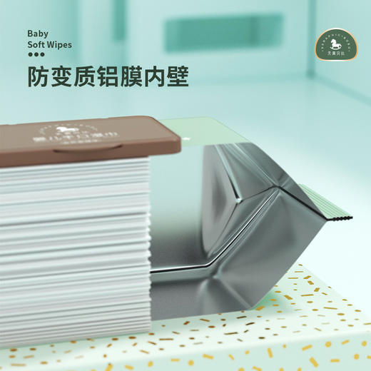 婴儿湿巾纸新生手口专用屁宝宝幼儿童80抽加厚大包装湿巾一件代发 商品图2