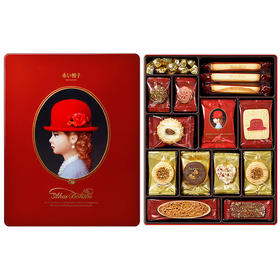 红帽子巧克力糕点什锦饼干红色礼盒