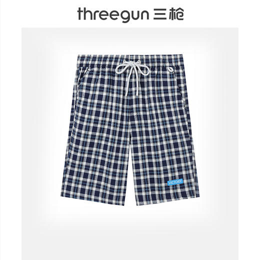 Threegun三枪 【纯棉】男士彩格家居短裤-50211B911 商品图0
