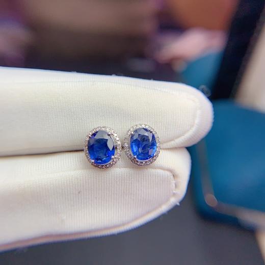 1.51ct 1.22g 蓝宝石耳钉 商品图6