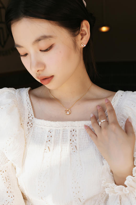 珍珠系列——喵星人系列项链耳环，淡水珠加母贝！ 商品图12