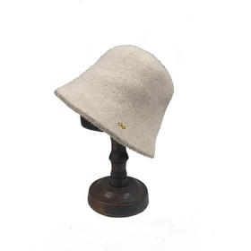 谜底100%羊毛渔夫帽女2024秋新品复古百搭圆顶特色帽子243MQ1352