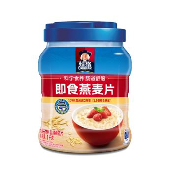 桂格（QUAKER）即食燕麦片1888克 高膳食纤维 FiberQ益生元 早餐搭配 商品图3