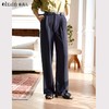 
OLrain欧芮儿高腰直筒休闲裤女早秋2024新款时尚通勤显瘦藏蓝西裤 商品缩略图2