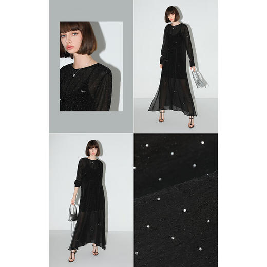 COCOBELLA[璀璨星河]烫钻肌理感夏连衣裙吊带裙两件套FR7062 商品图2