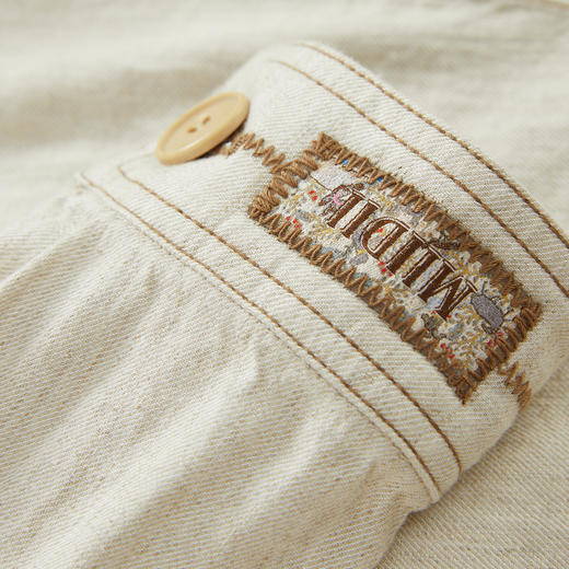 谜底外套女士2024秋季新品复古文艺风棉麻宽松外套长袖243MW1076 商品图3